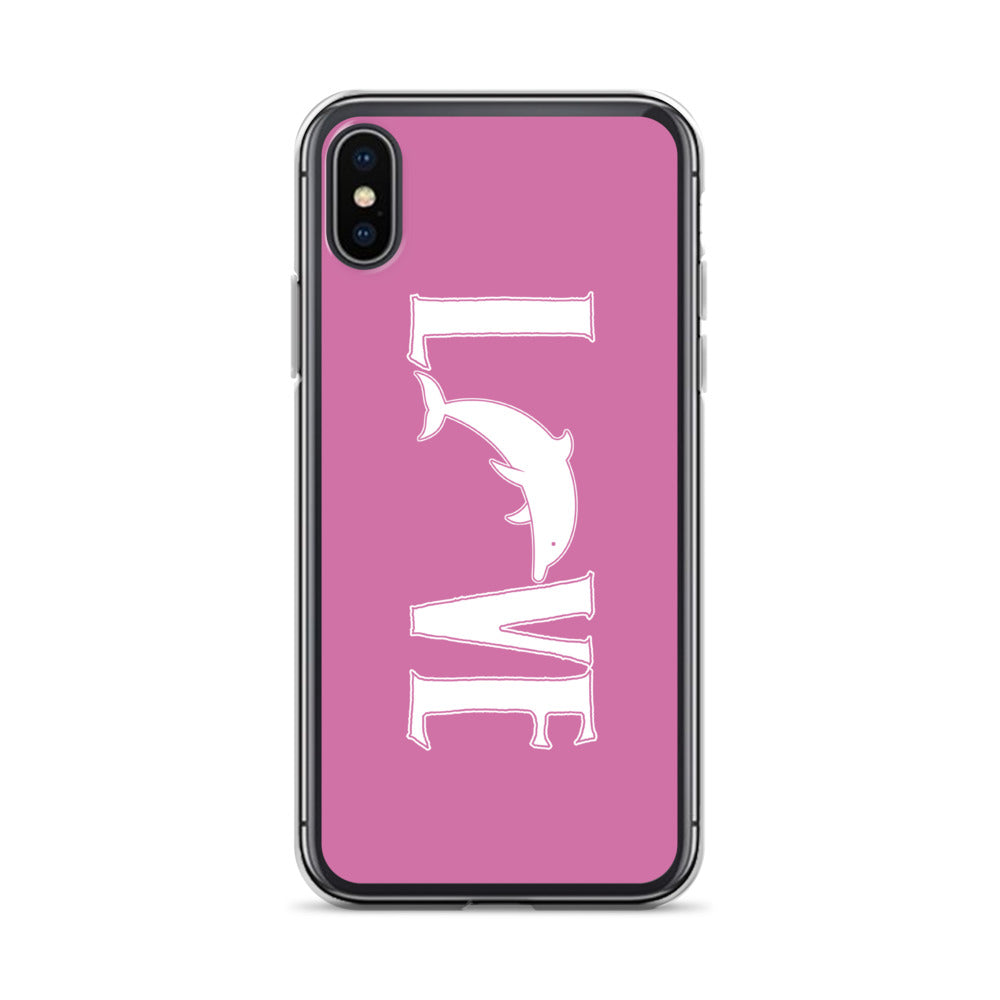 Love Dolphins iPhone Case Pink - Splashing Apparel
