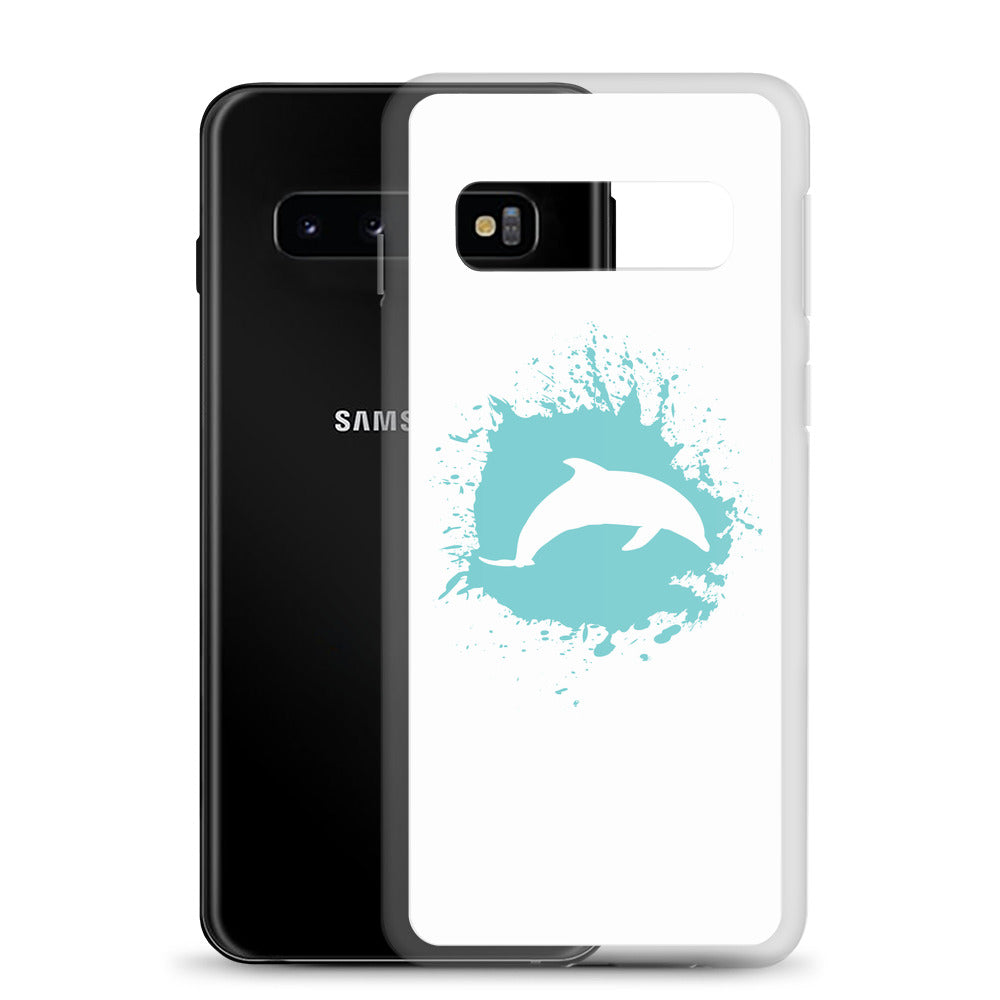 Dolphin Splash Samsung Case White - Splashing Apparel