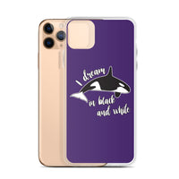 Dream in Black and White iPhone Case Purple - Splashing Apparel
