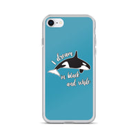 Dream in Black and White iPhone Case Blue - Splashing Apparel