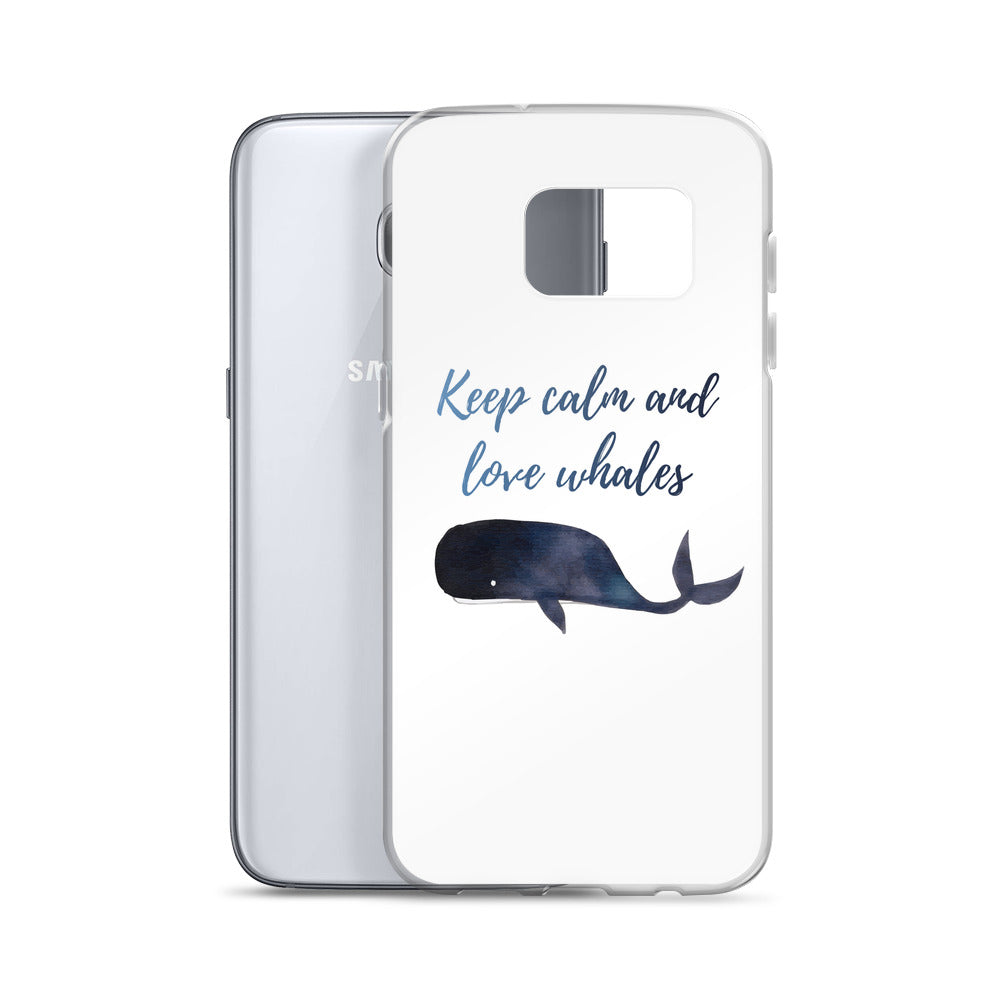 Keep Calm and Love Whales Samsung Case - Splashing Apparel