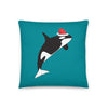Christmas Orca Pillow - Splashing Apparel