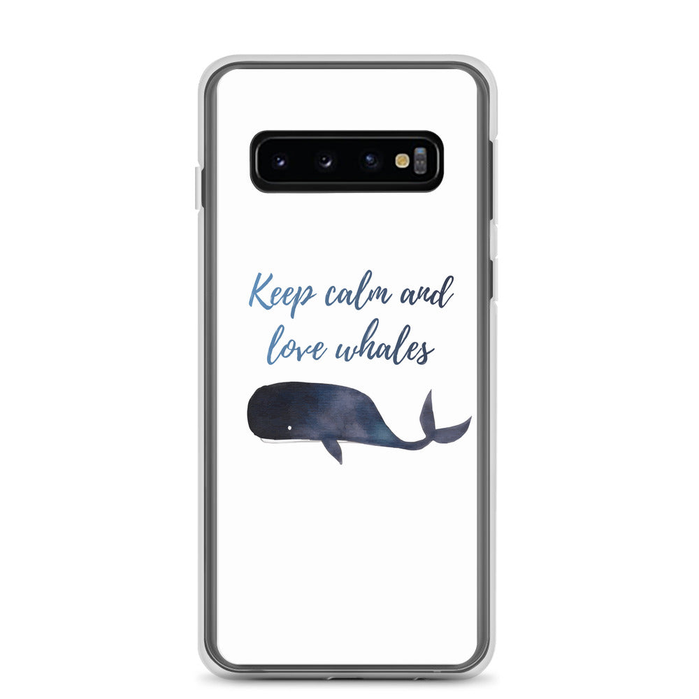 Keep Calm and Love Whales Samsung Case - Splashing Apparel