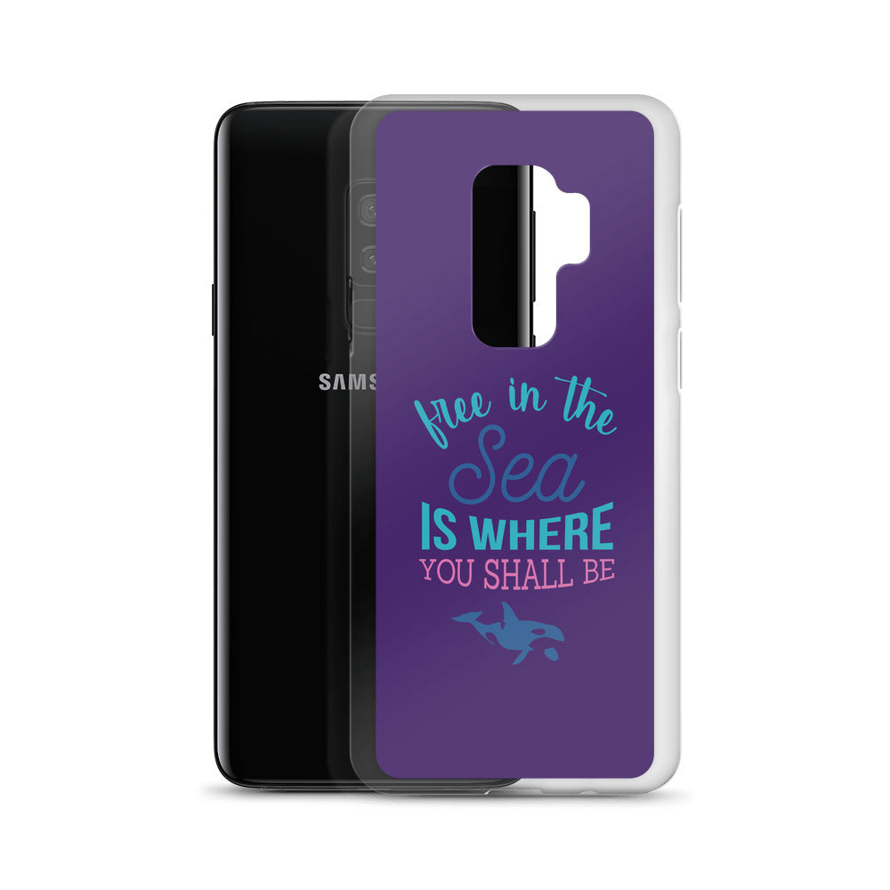 Free in the Sea Samsung Case Purple - Splashing Apparel