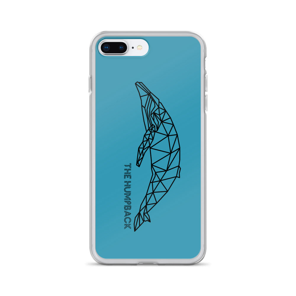 Geometric Humpback iPhone Case Blue - Splashing Apparel