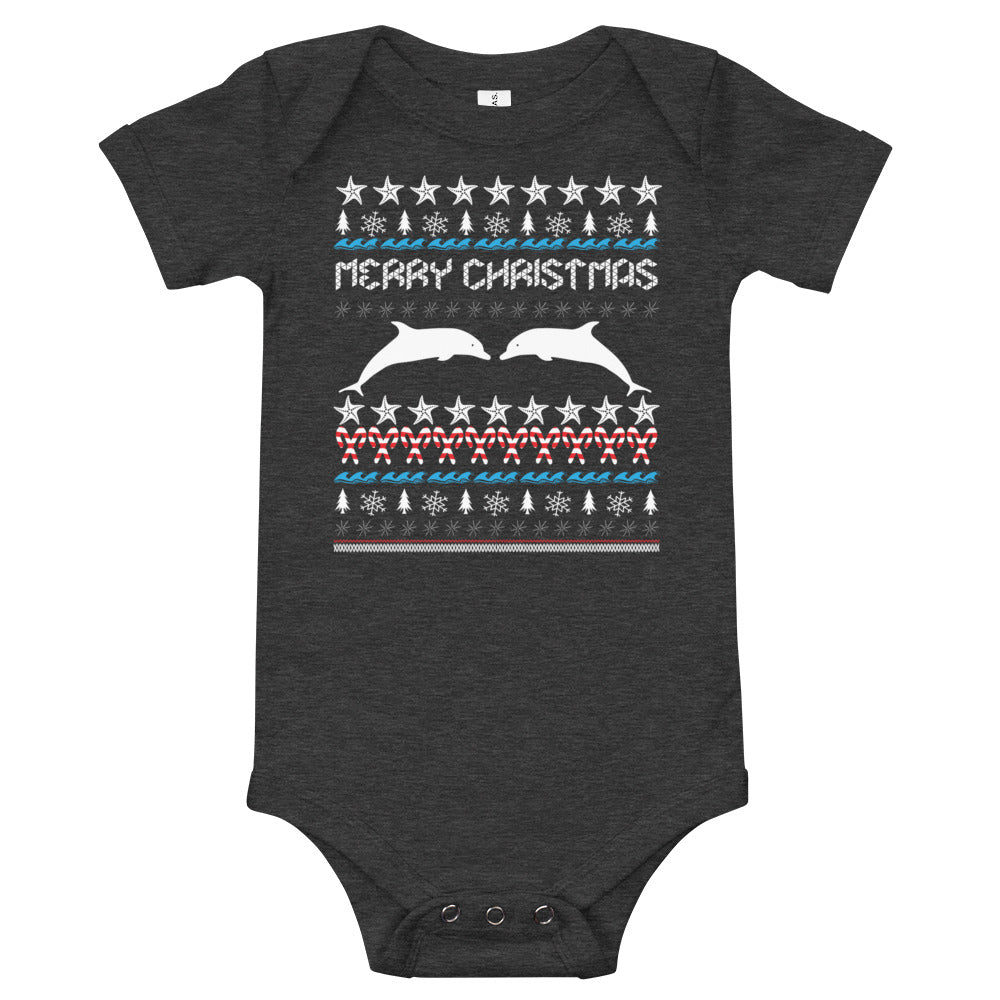 Christmas Dolphin Baby - Splashing Apparel
