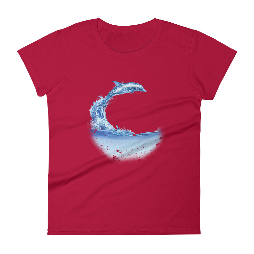 Aqua Dolphin Women's Shirt - Splashing Apparel