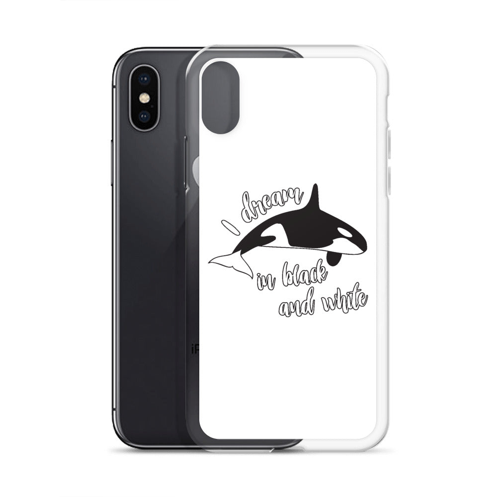 Dream in Black and White iPhone Case White - Splashing Apparel