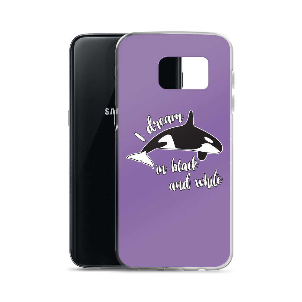Dream in Black and White Samsung Case Purple - Splashing Apparel