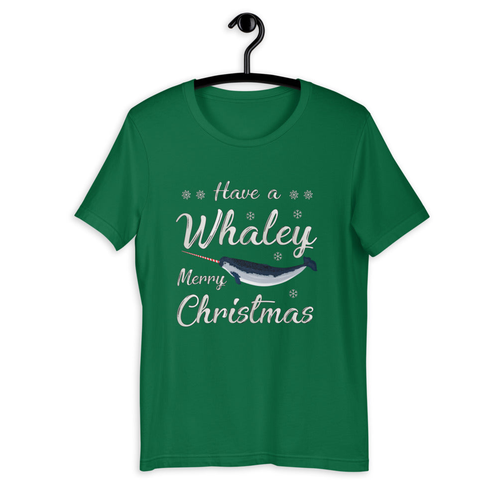 Candy Cane Narwhal T-Shirt - Splashing Apparel
