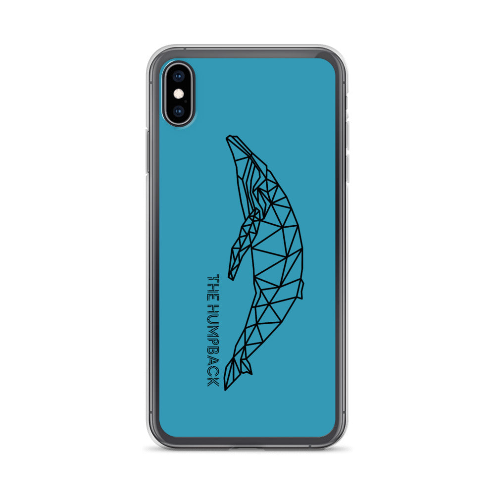 Geometric Humpback iPhone Case Blue - Splashing Apparel