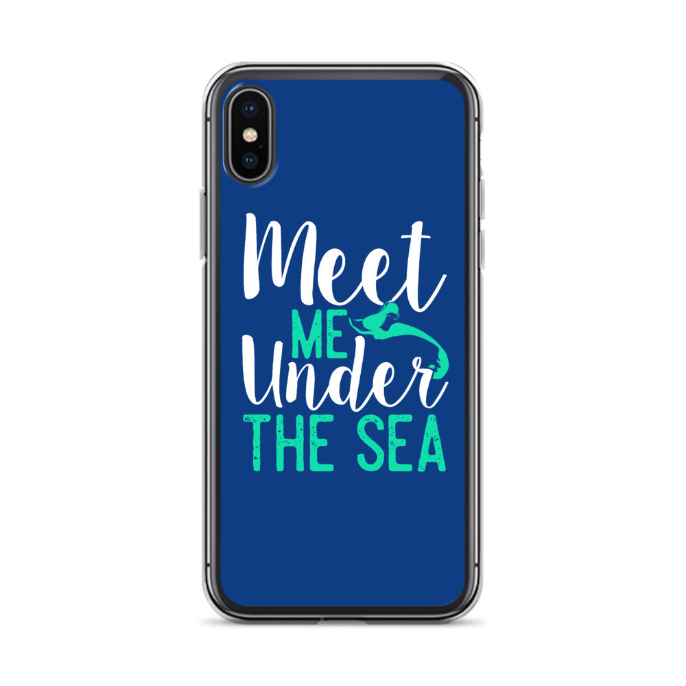 Meet Me Under the Sea iPhone Case Dark Blue - Splashing Apparel