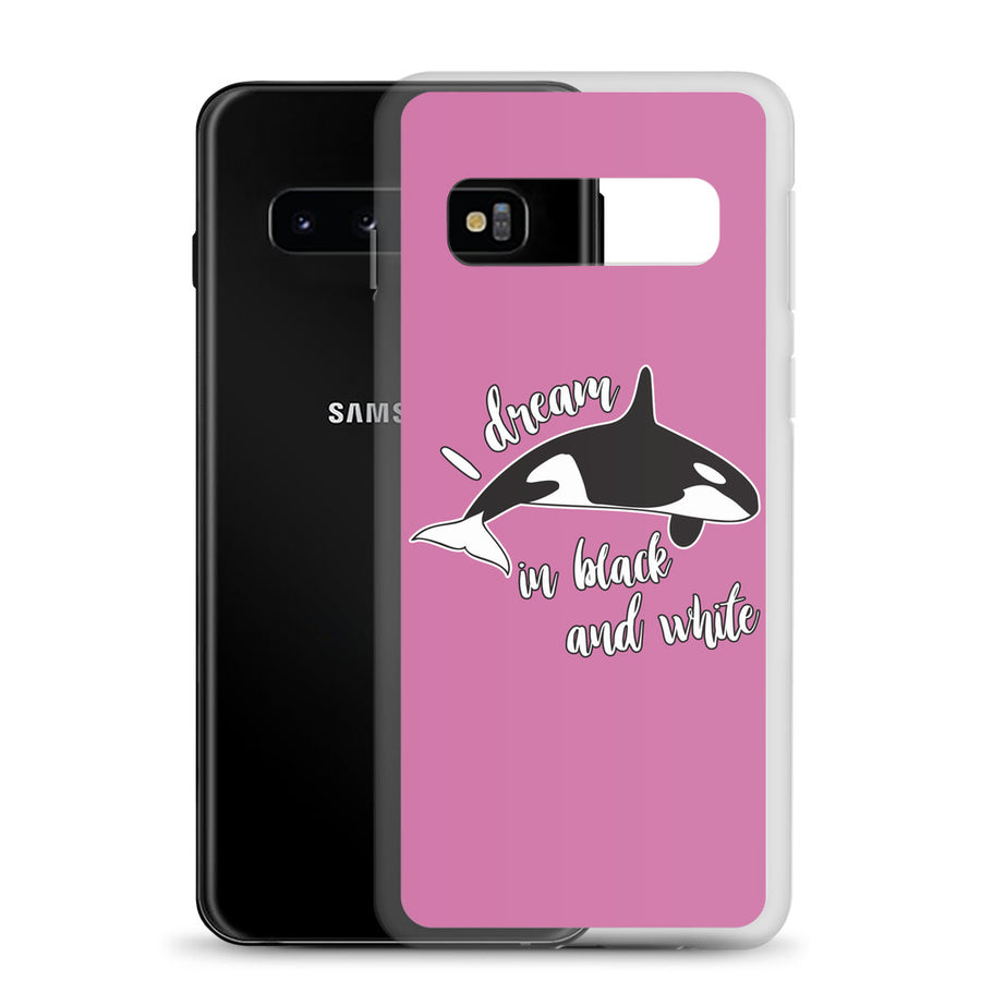 Dream in black and White Samsung Case Pink - Splashing Apparel