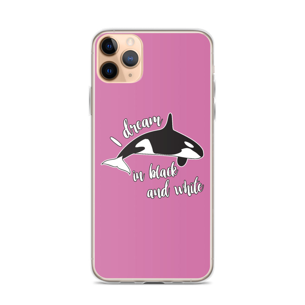 Dream in Black and White iPhone Case Pink - Splashing Apparel