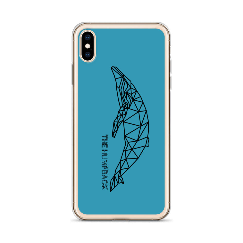 Geometric Humpback iPhone Case Blue - Splashing Apparel