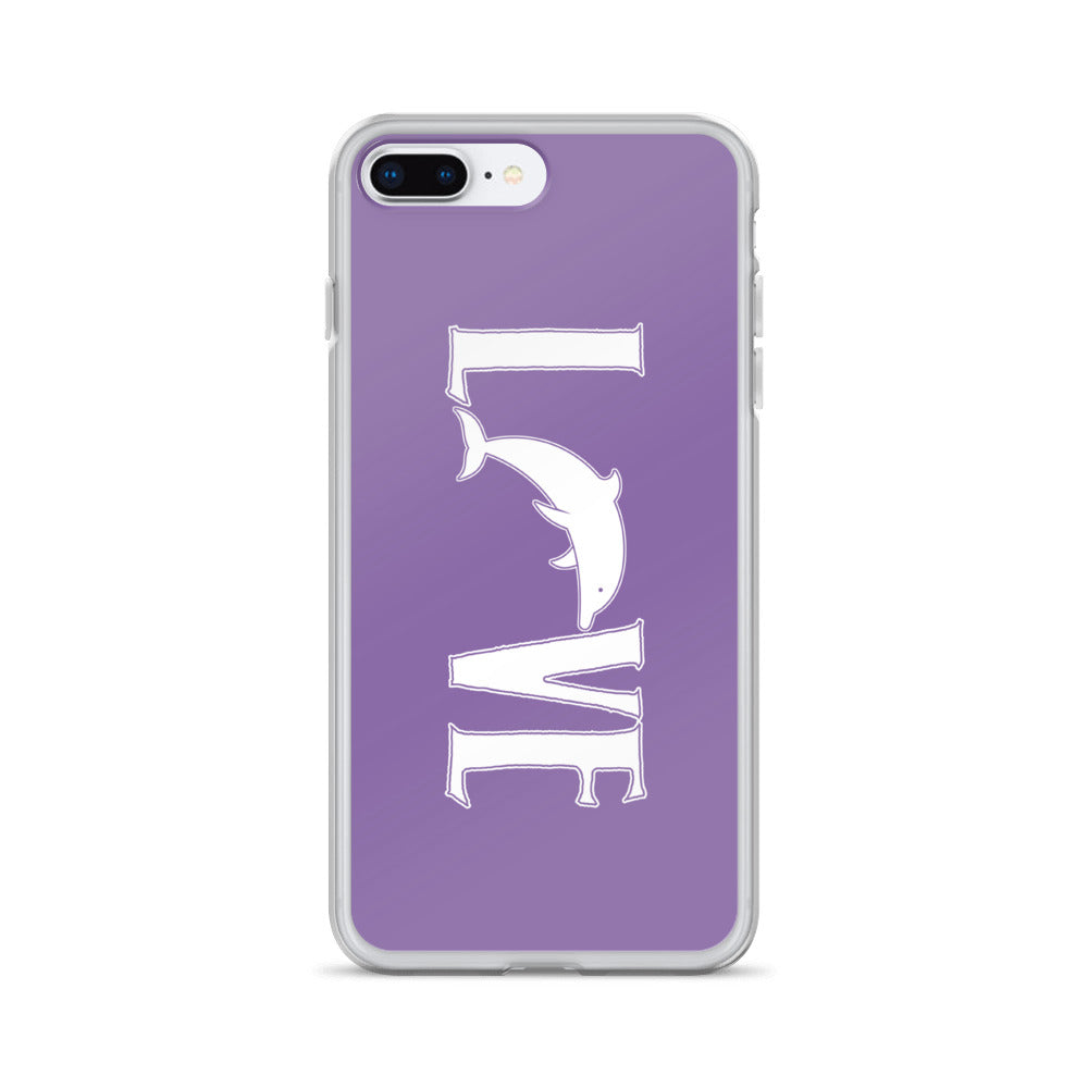 Love Dolphins iPhone Case Purple - Splashing Apparel