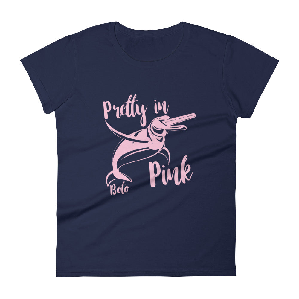 Pretty in Pink Boto Dolphin Women's Shirt - Splashing Apparel