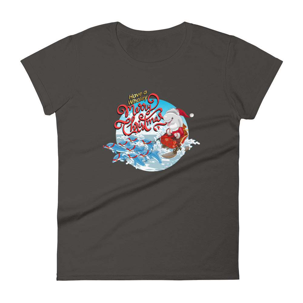 Santa’s Reindolphins Women's t-shirt - Splashing Apparel