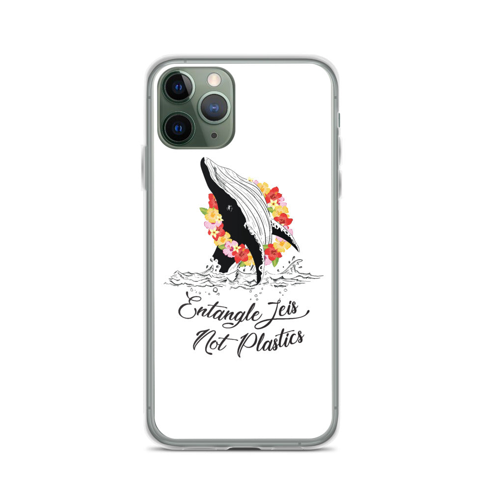 Entangle Leis Not Plastics iPhone Case White - Splashing Apparel