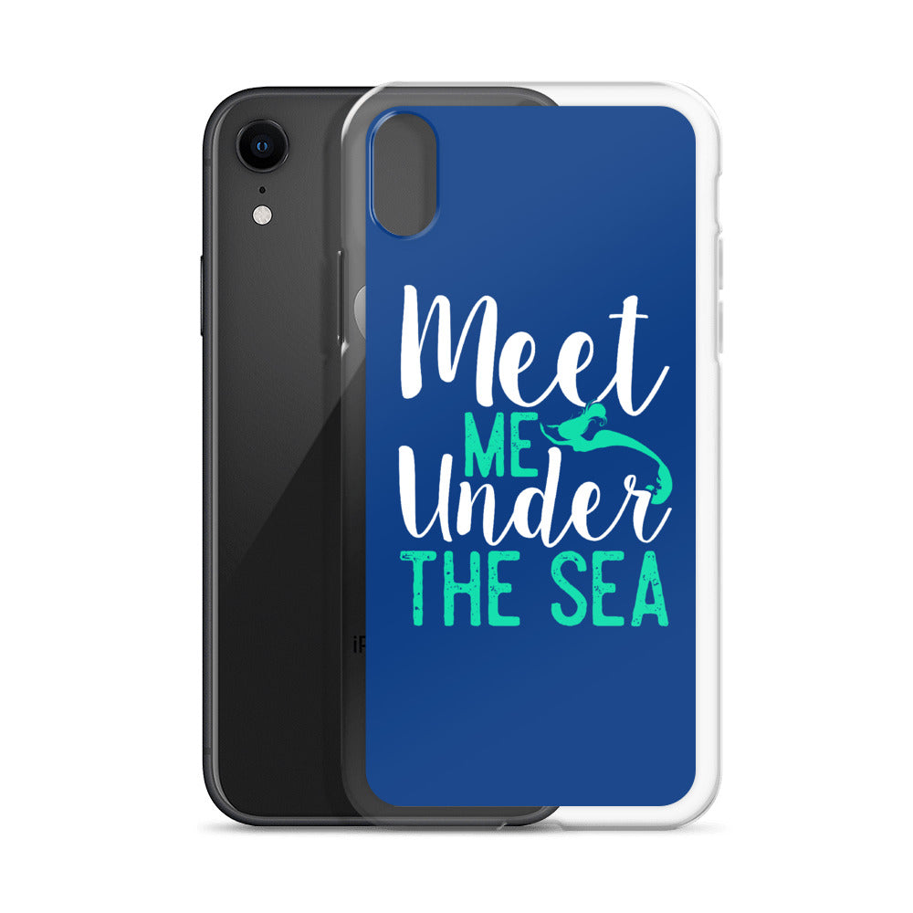 Meet Me Under the Sea iPhone Case Dark Blue - Splashing Apparel