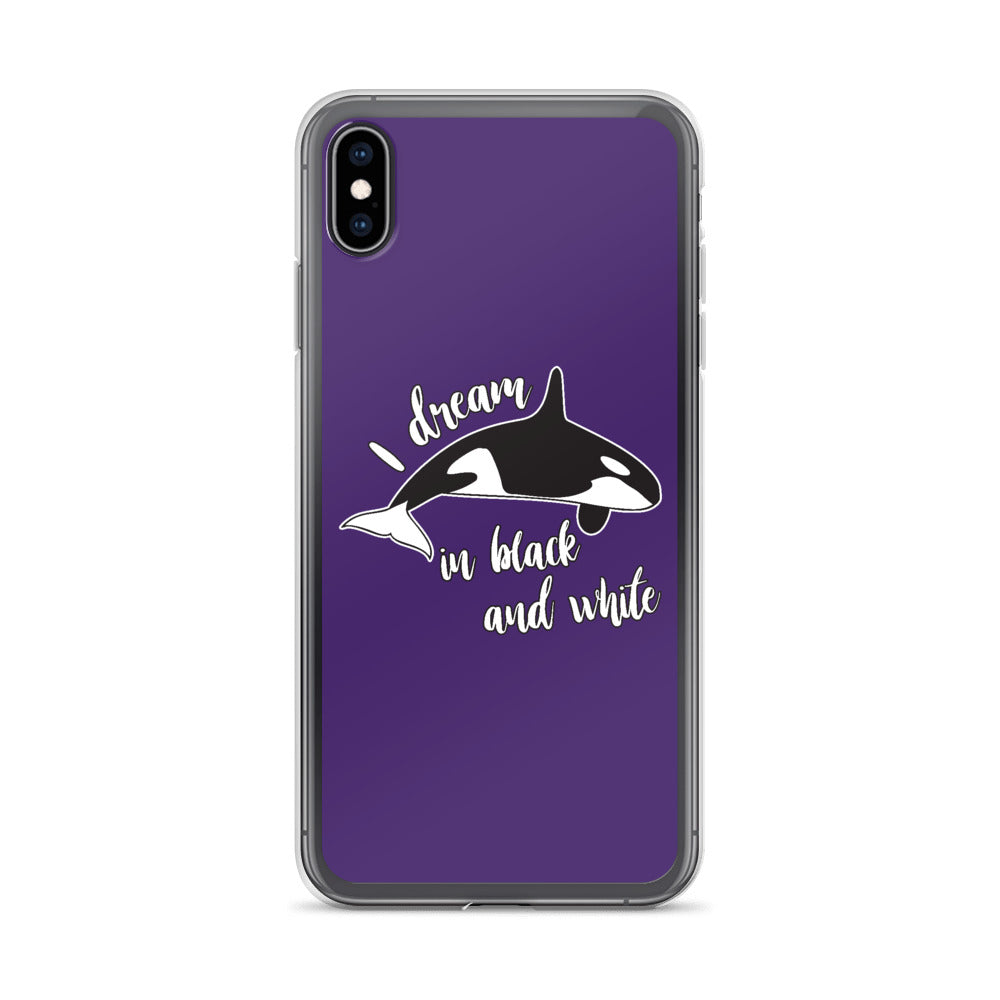 Dream in Black and White iPhone Case Purple - Splashing Apparel