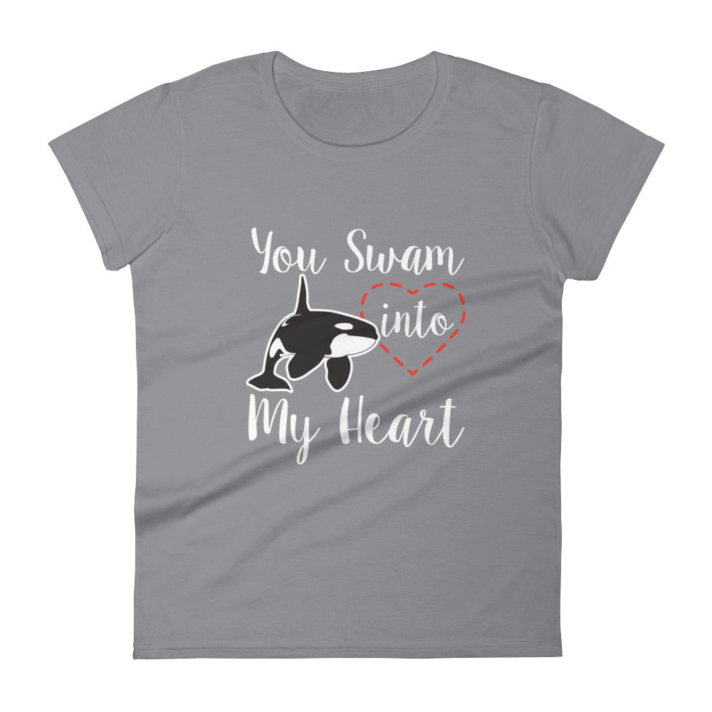 You Swam into My Heart Women's Shirt - Splashing Apparel