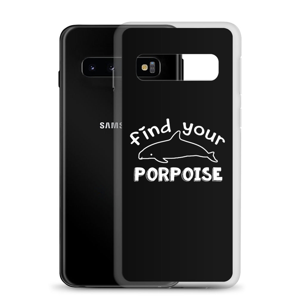 Find Your Porpoise Samsung Case Black - Splashing Apparel