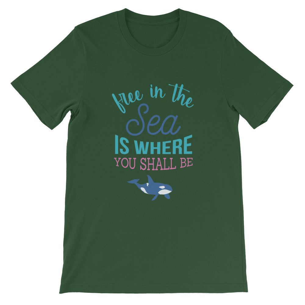Free in the Sea Tshirt - Splashing Apparel
