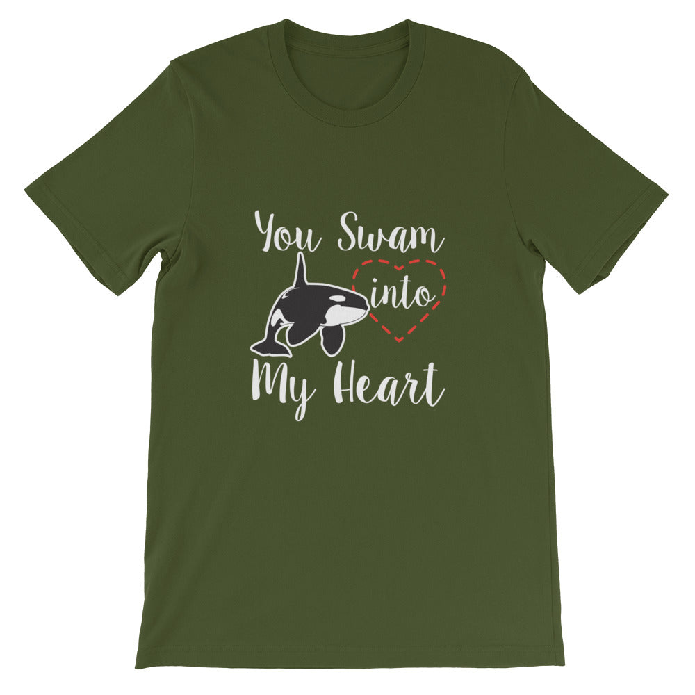 You Swam into My Heart T-Shirt - Splashing Apparel