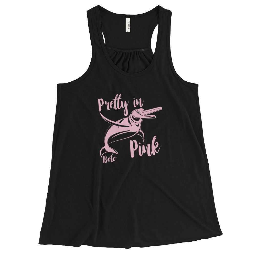 Pretty in Pink Women's Flowy Racerback Tank - Splashing Apparel