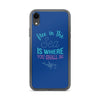 Free in the Sea iPhone Case Dark Blue - Splashing Apparel
