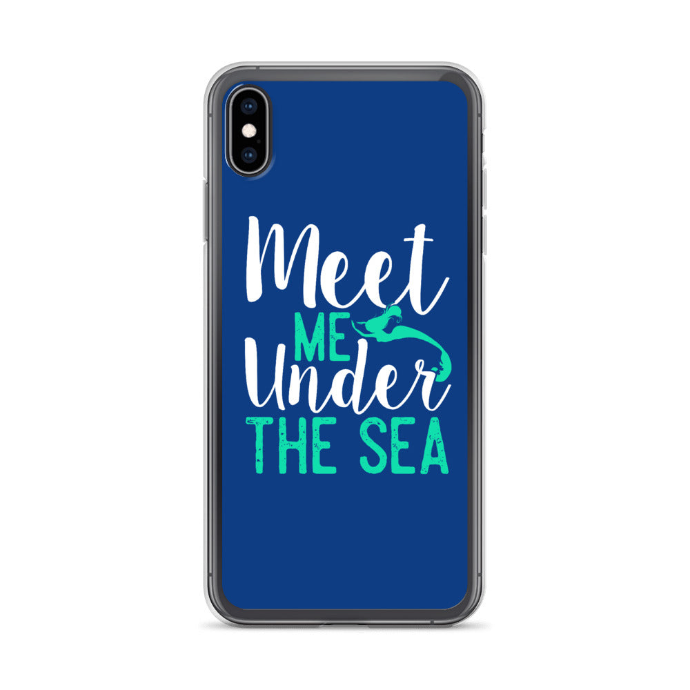 Meet Me Under the Sea iPhone Case Dark Blue - Splashing Apparel