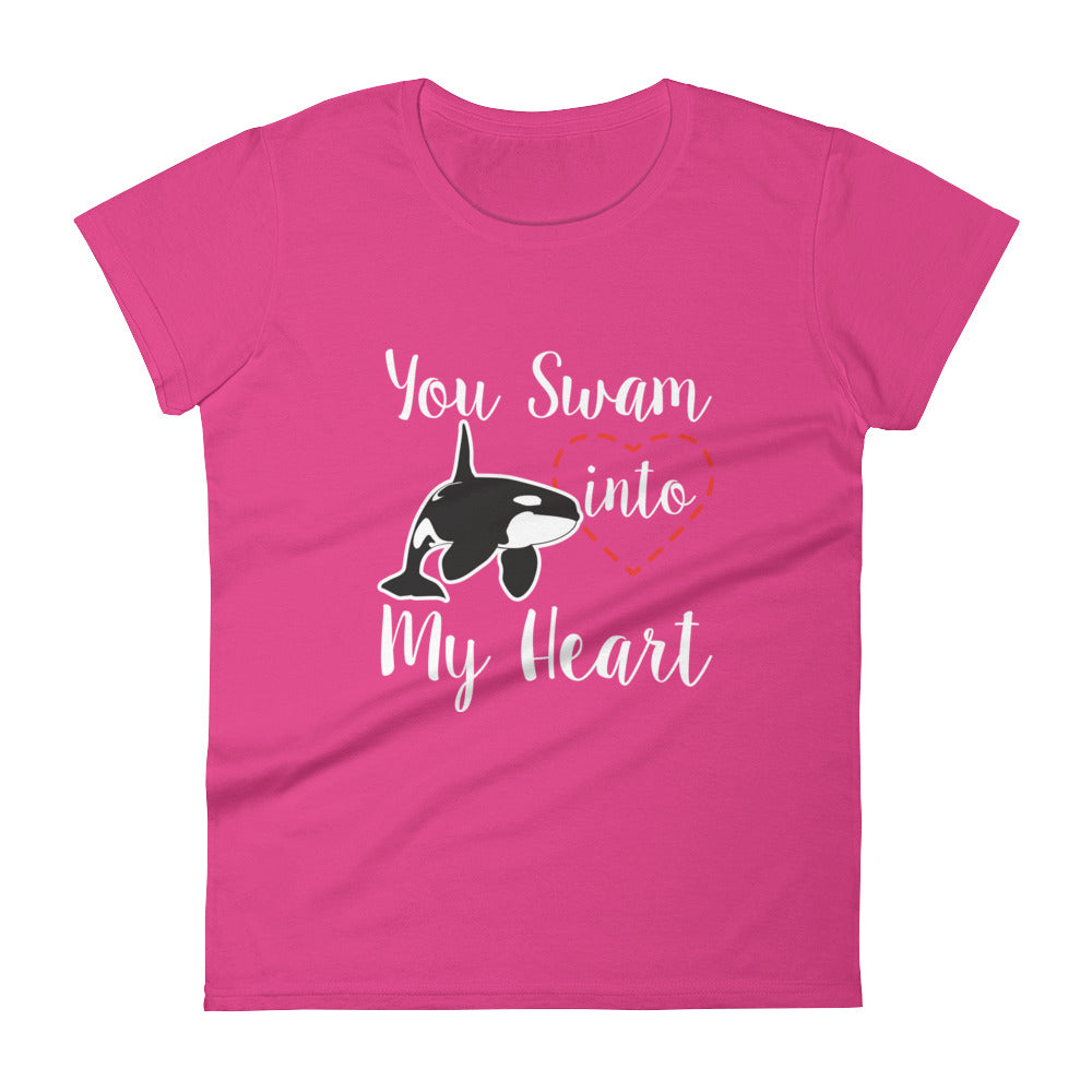 You Swam into My Heart Women's Shirt - Splashing Apparel