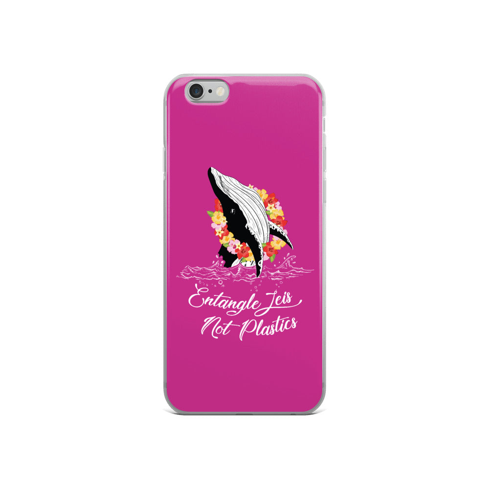 Entangle Leis Not Plastics iPhone Case Pink - Splashing Apparel