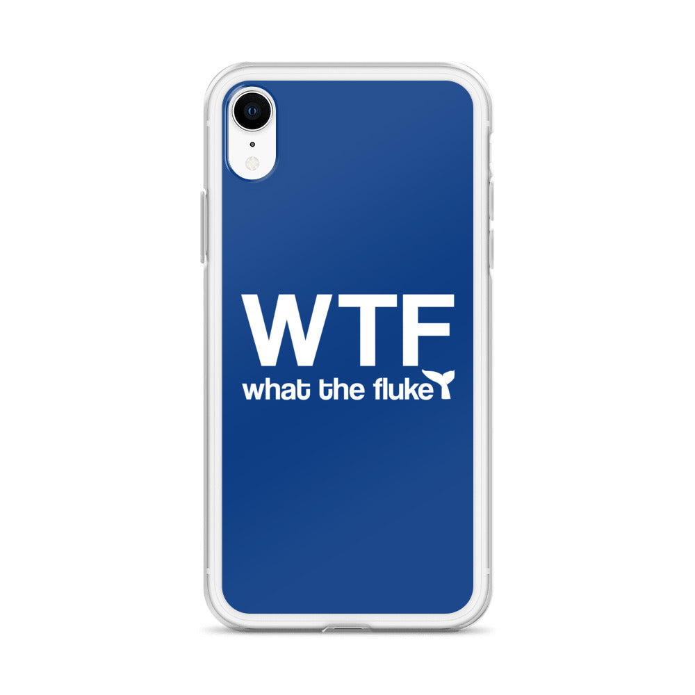 What the Fluke iPhone Case Dark Blue - Splashing Apparel