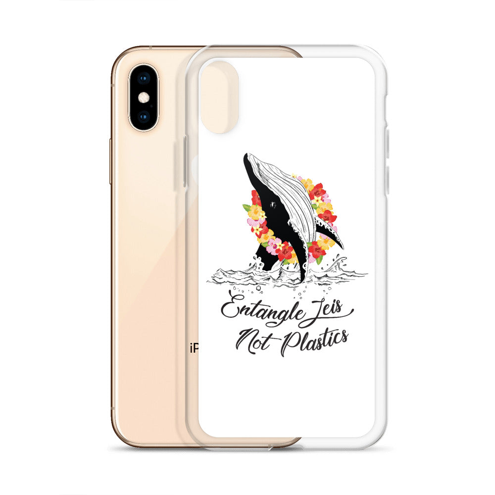 Entangle Leis Not Plastics iPhone Case White - Splashing Apparel