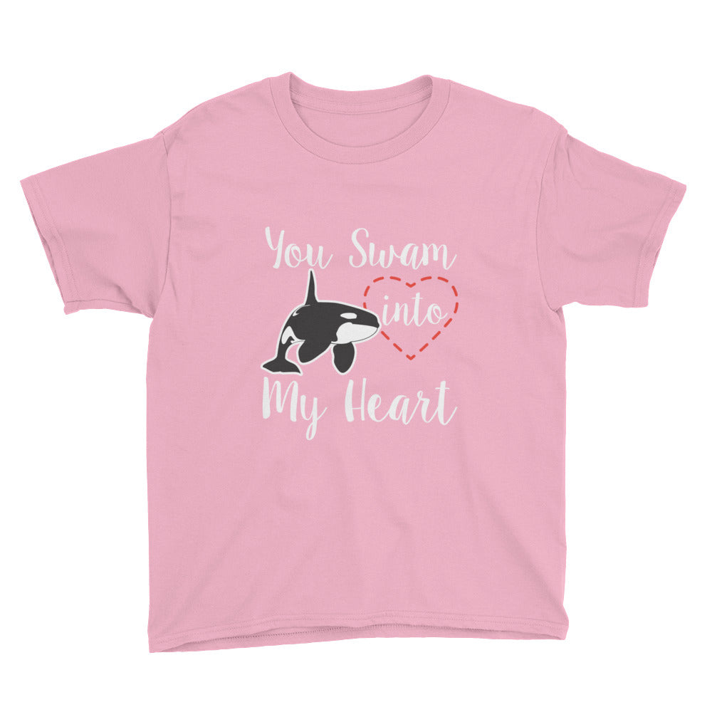 You Swam into My Heart Kids Shirt - Splashing Apparel