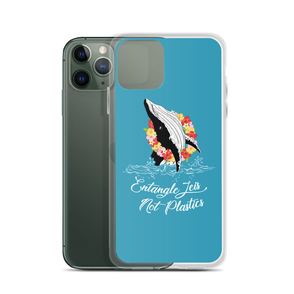Entangle Leis Not Plastics iPhone Case Blue - Splashing Apparel