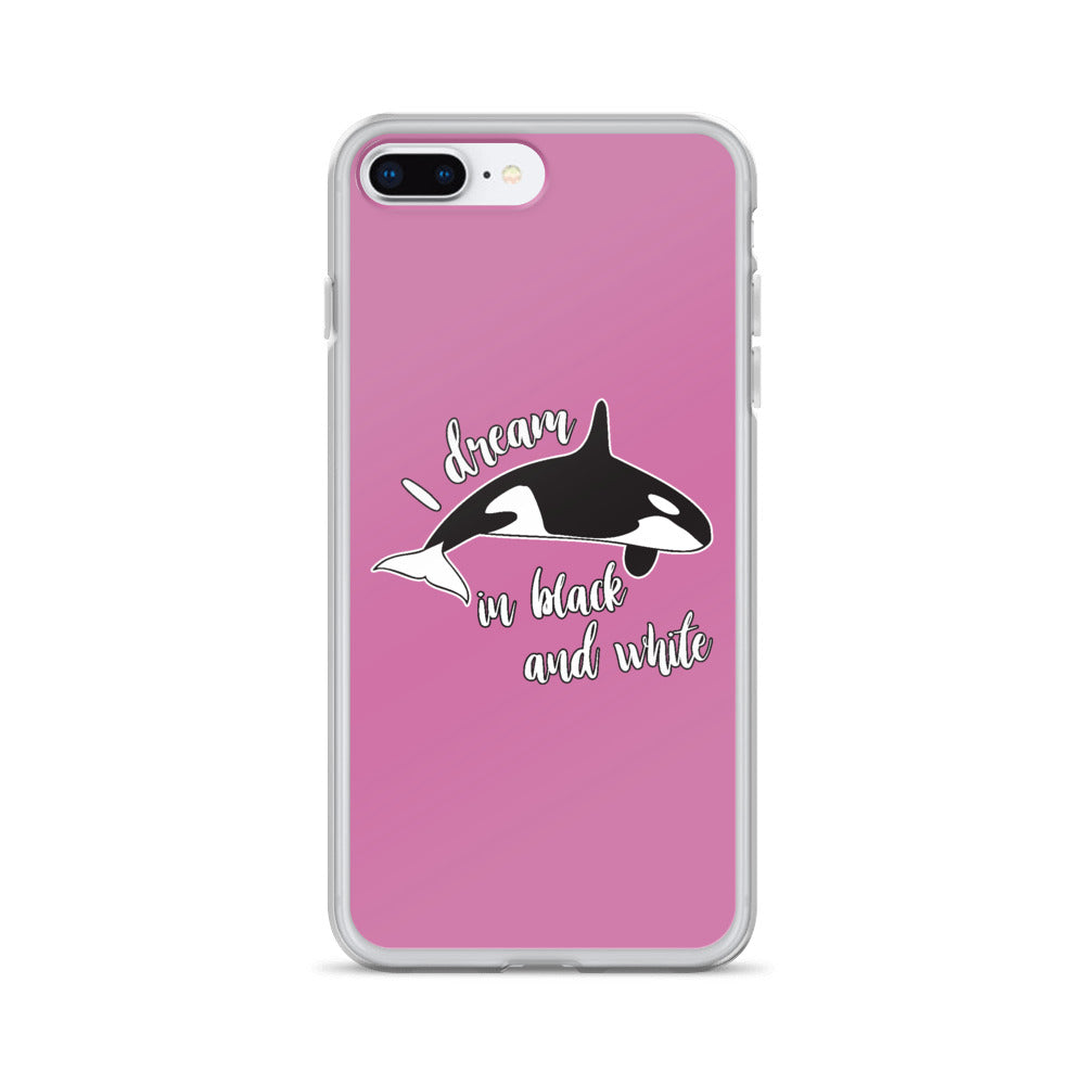 Dream in Black and White iPhone Case Pink - Splashing Apparel