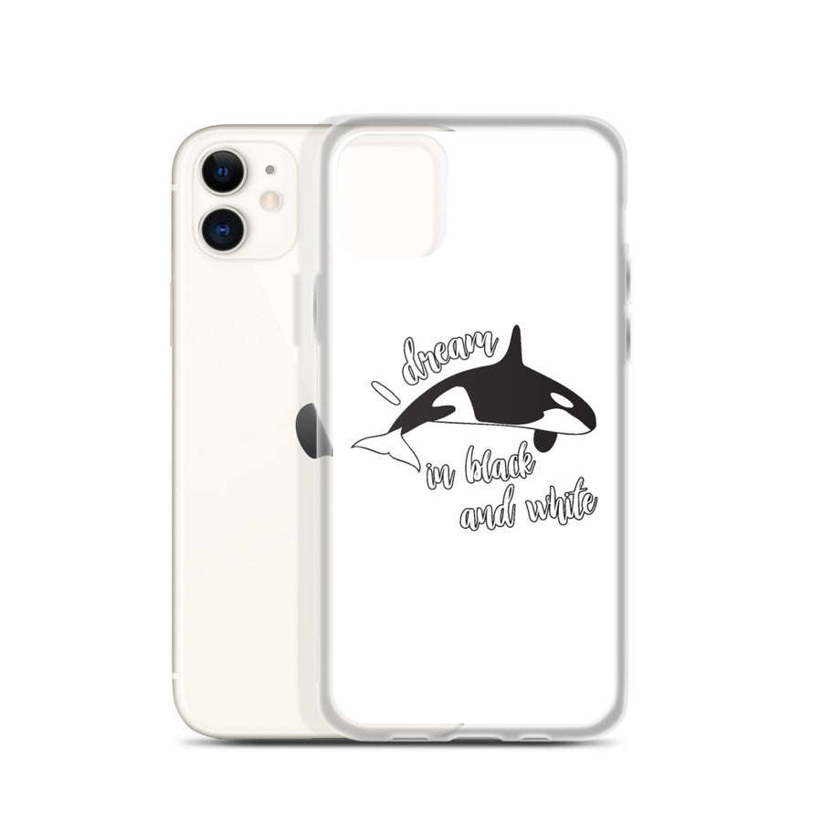 Dream in Black and White iPhone Case White - Splashing Apparel