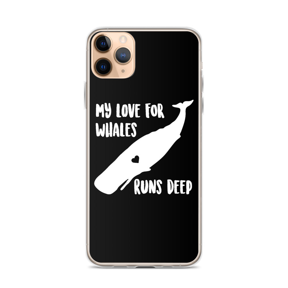 My Love Runs Deep iPhone Case Black - Splashing Apparel