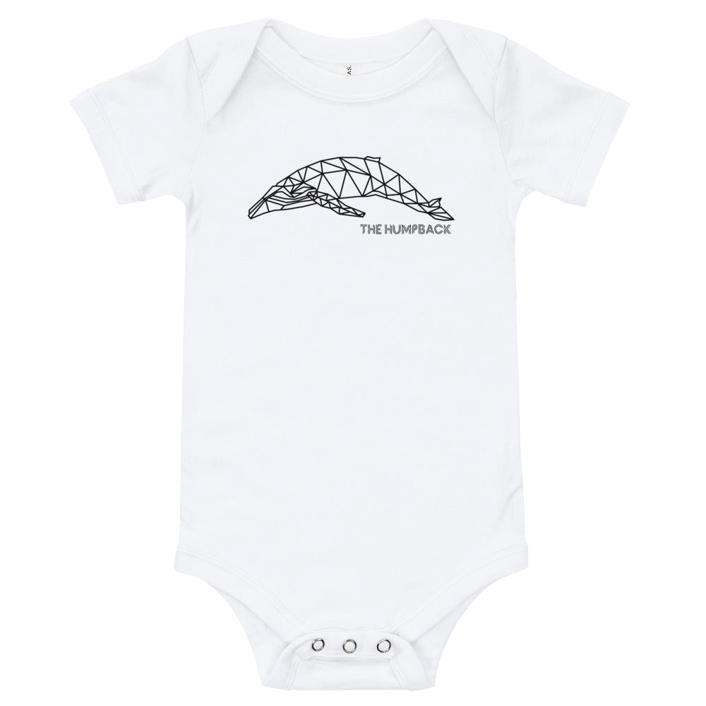 Geometric Humpback Whale Baby Onesie - Splashing Apparel