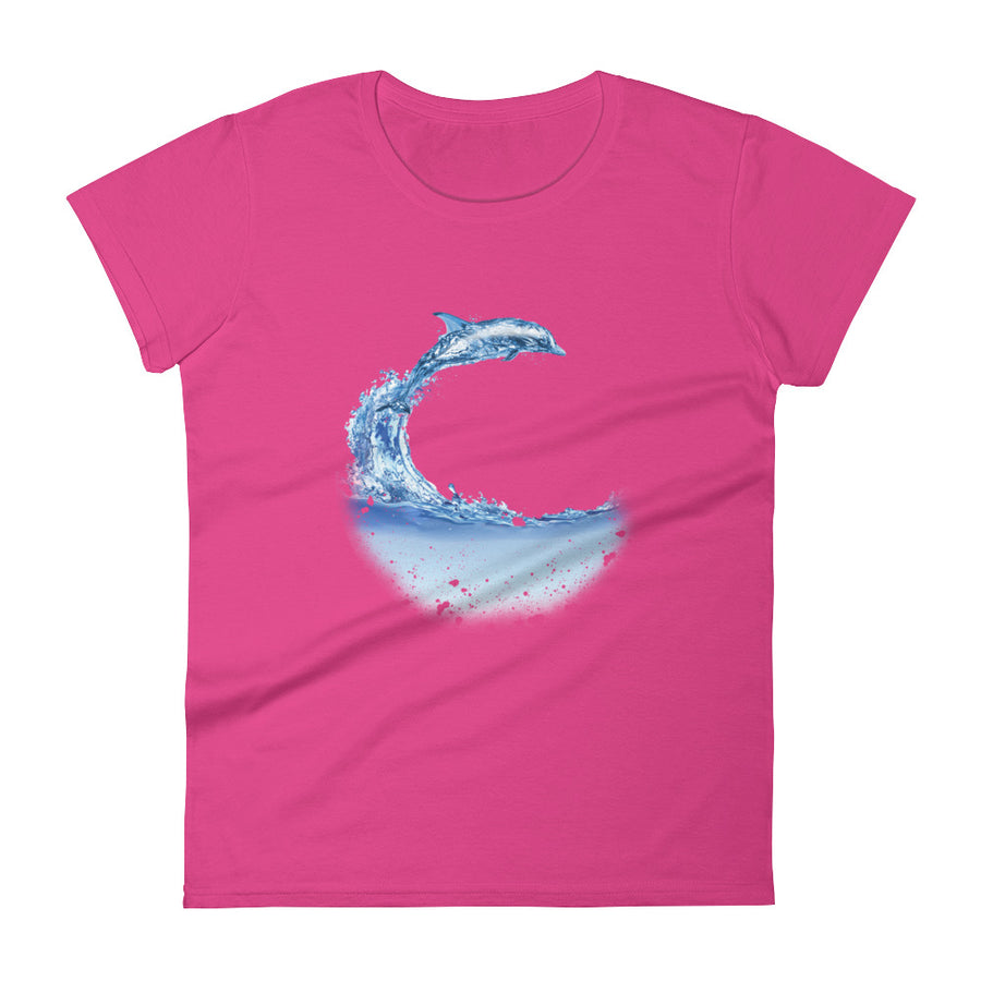 Aqua Dolphin Women's Shirt - Splashing Apparel