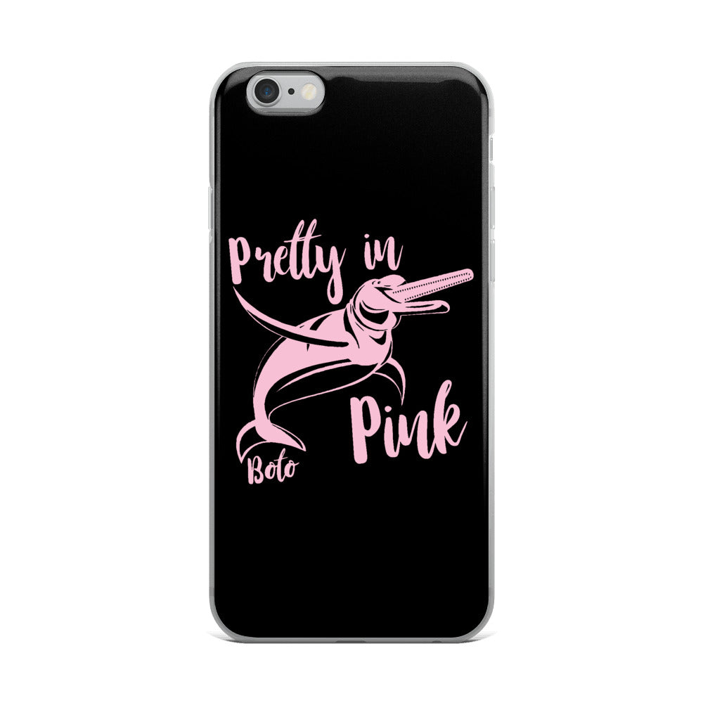 Pretty in Pink iPhone Case Black - Splashing Apparel