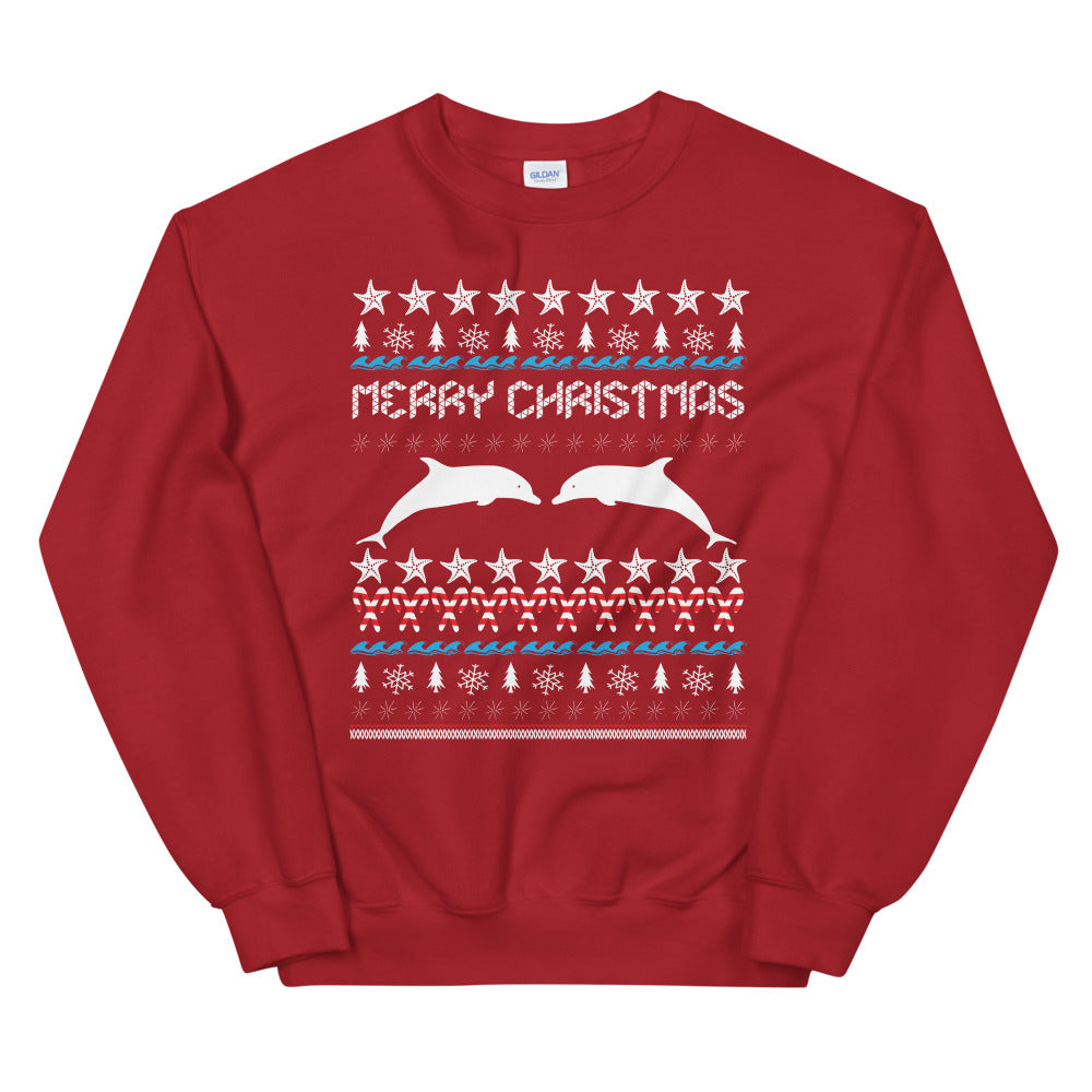 Christmas Dolphin Sweatshirt - Splashing Apparel