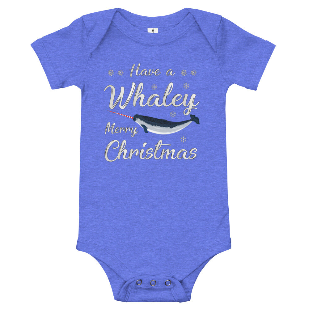 Candy Cane Narwhal Onesie - Splashing Apparel