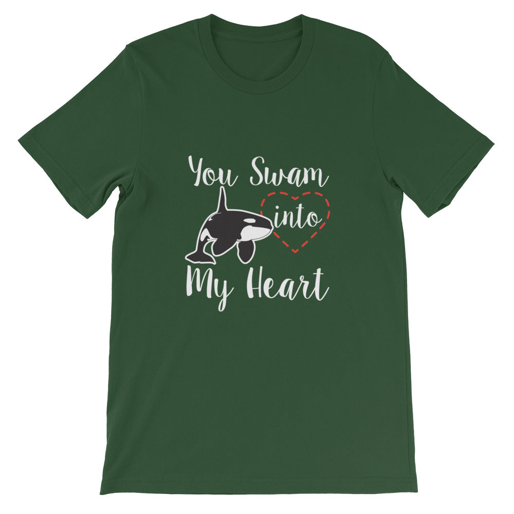 You Swam into My Heart T-Shirt - Splashing Apparel