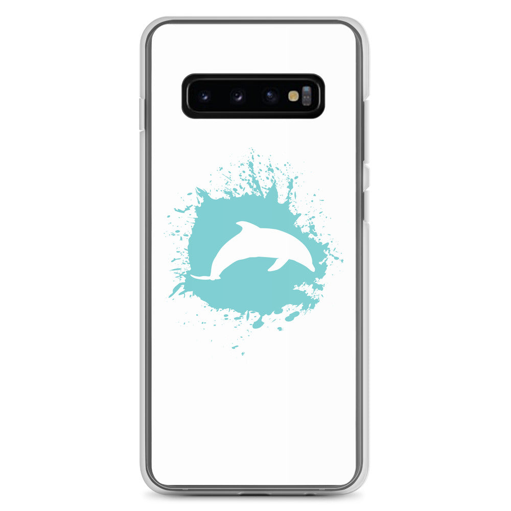 Dolphin Splash Samsung Case White - Splashing Apparel