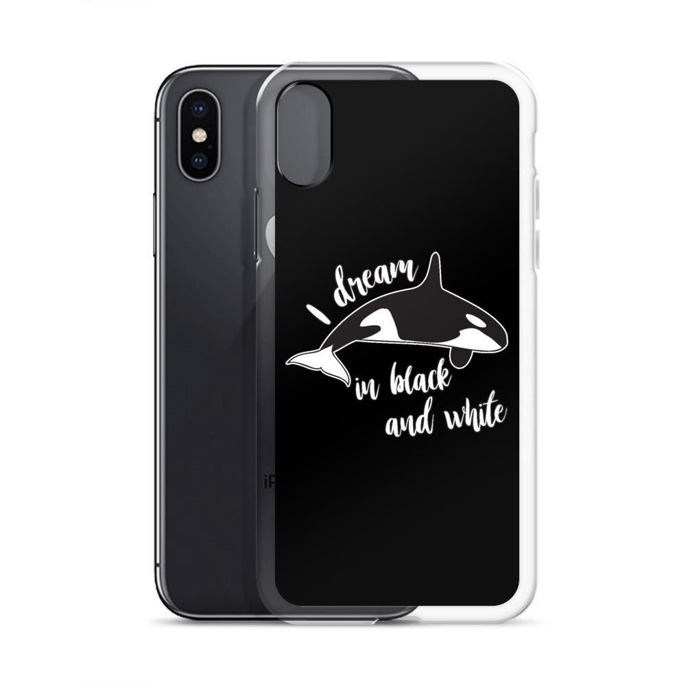 Dream in Black and White iPhone Case Black - Splashing Apparel