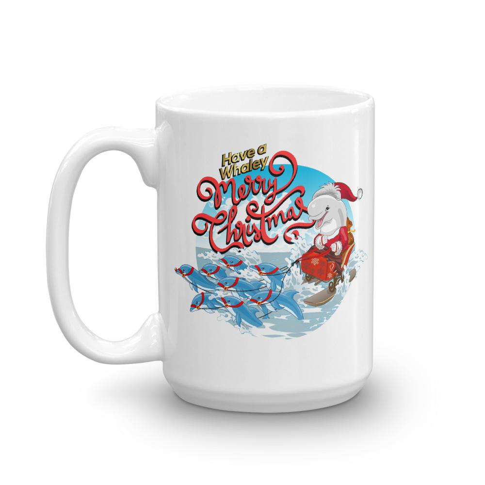 Santa’s Reindolphins Mug - Splashing Apparel